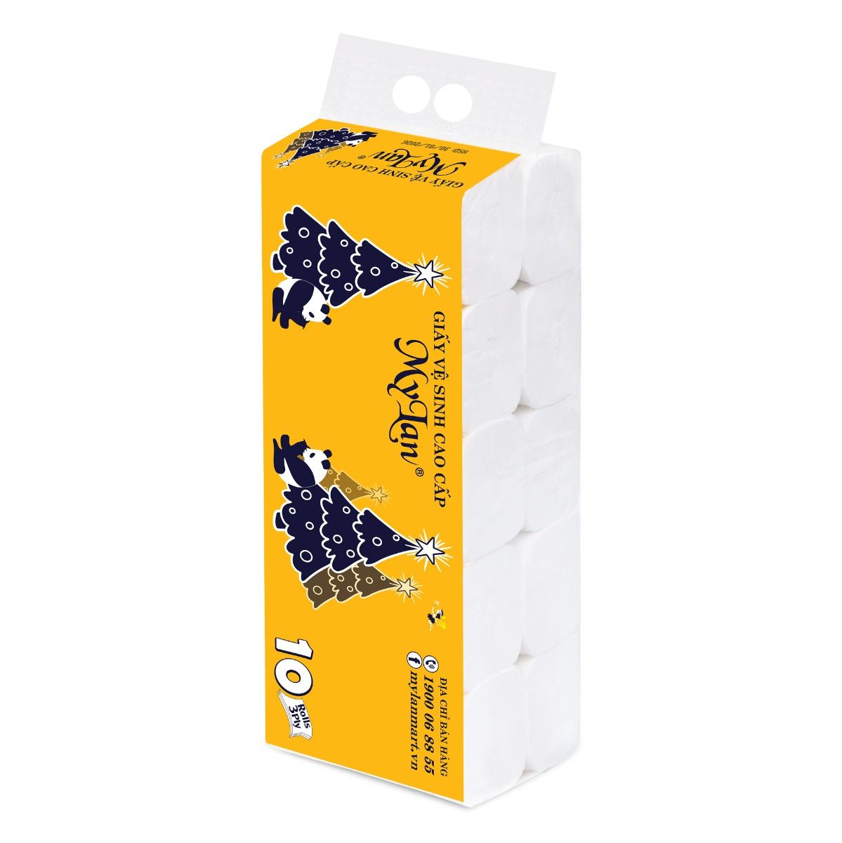 Giấy vệ sinh gấu thông 4 lớp mylan - the rubee