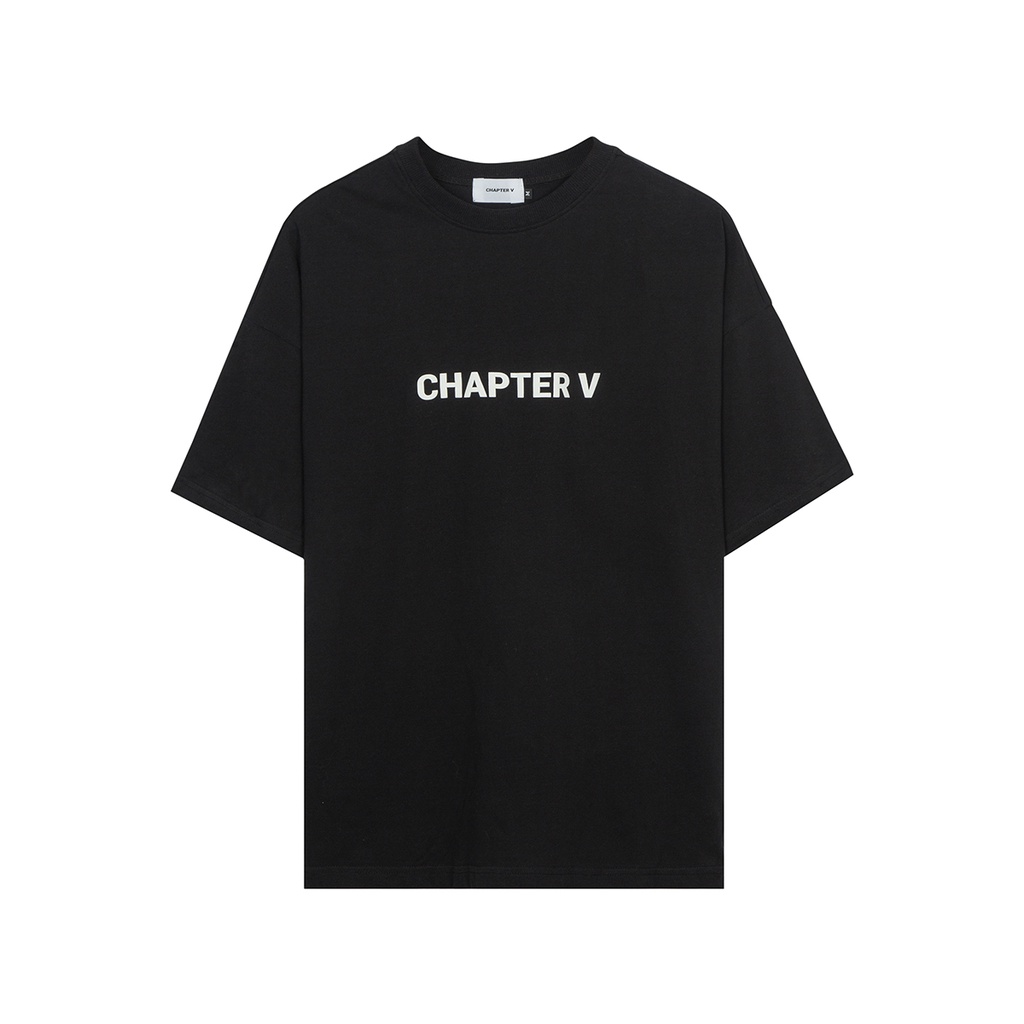 Áo thun đen tay ngắn form rộng - chapter v oversized t-shirt