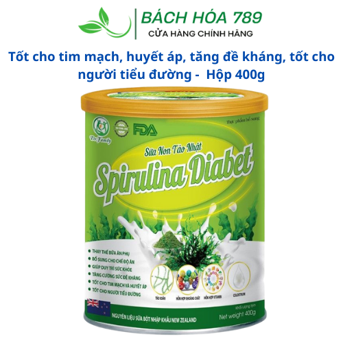 Sữa Non Tảo Nhật Spirulina Diabet- Giúp Tăng Cường Sức Đề Kháng