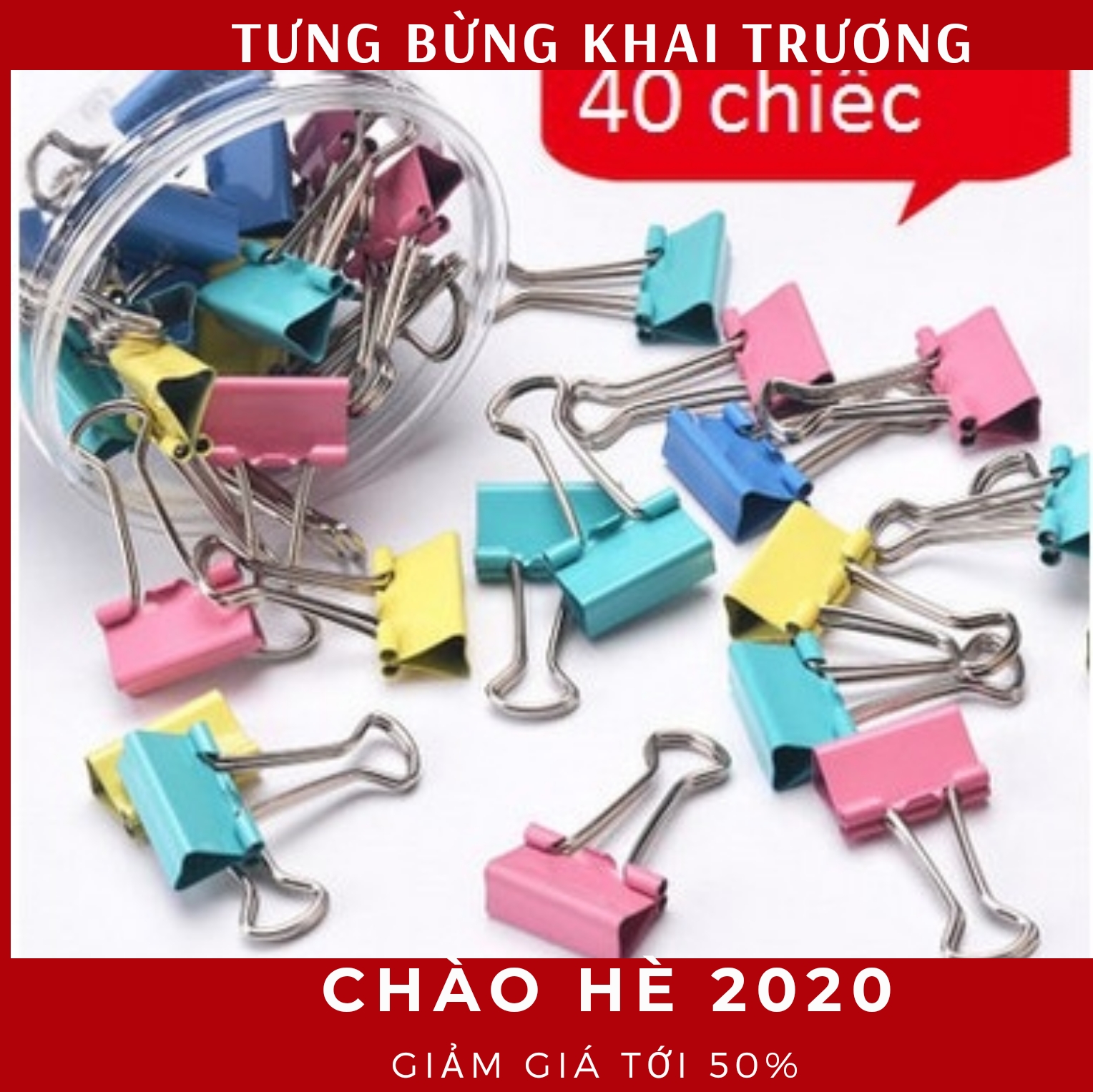 Kẹp giấy kim loại màu
