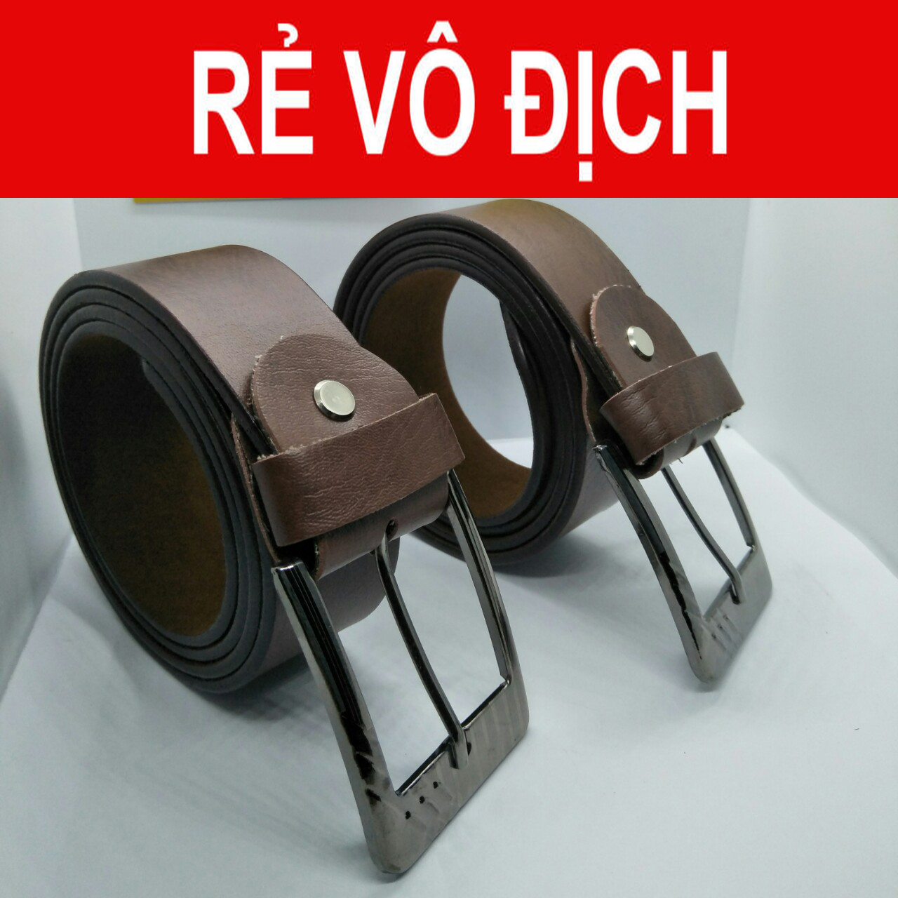 Thắt Lưng da Nam Dây nịt Trơn Nâu, Đen Mặt Kim - Loại 120cm Và Loại 140cm (bảo hành 12 tháng )