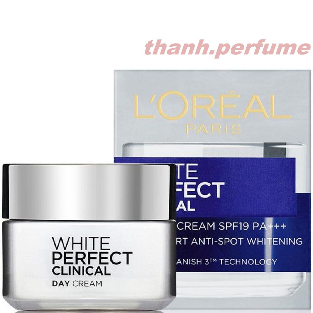 Kem Dưỡng Trắng Da Ban Ngày 50g Loreal White Perfect Clinical Làm Giảm Thâm Nám.