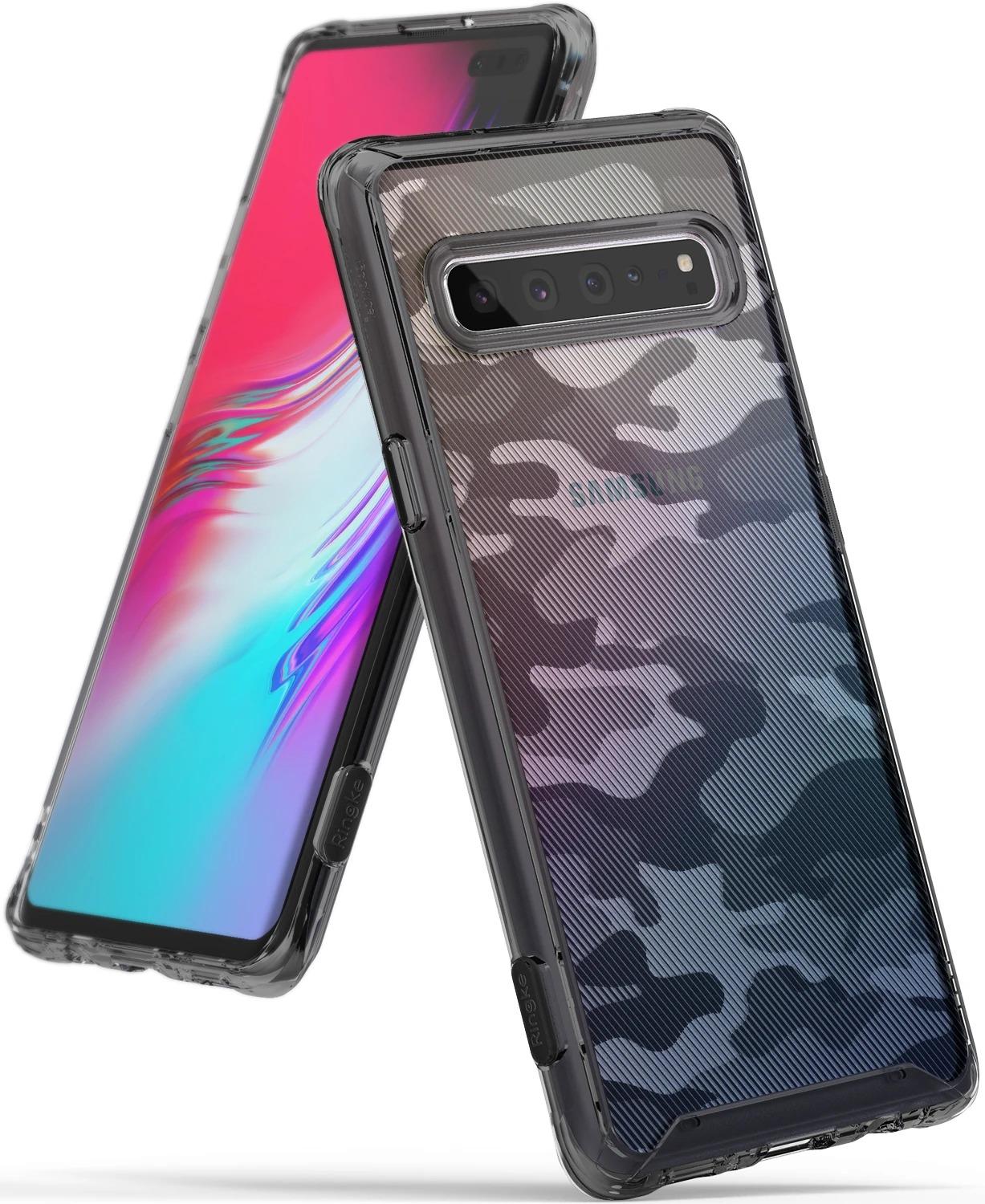 Ốp lưng Ringke Fusion X DDP màu camo black đặc biệt cho Galaxy S10 Plus | Galaxy S10 | S10 5G | Galaxy S10e