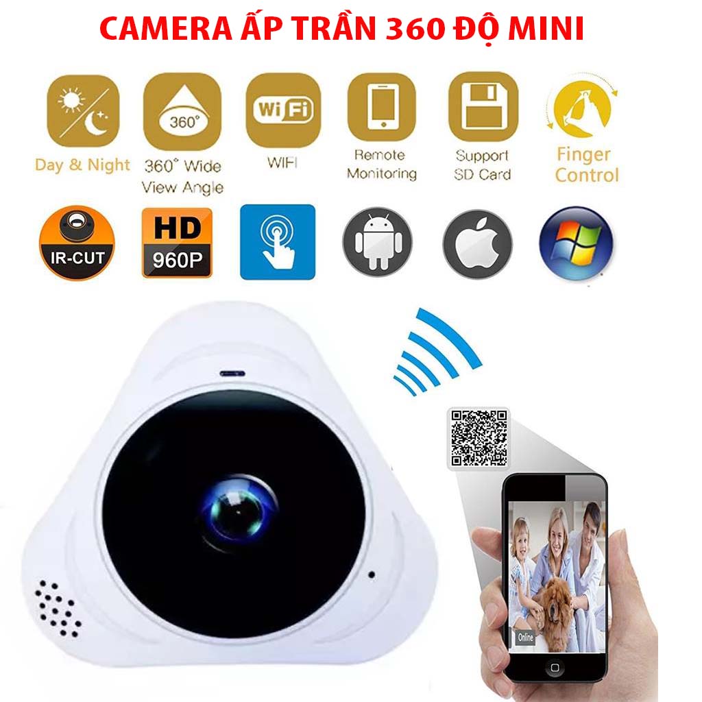 [HCM][ Mẫu Mới 2020 ] Camera Mini Siêu Nhỏ Wifi Quan Sát Mọi Góc Nhìn Camera Giau Kín Camera An Ninh Gia Đình Không Dây Yoosee Wifi VR360 Ốp TrầnSiêu Nhỏ Cảm Biến Phát Hiện Chuyển Động Đàm THoại 2 Chiều Có Hồng Ngoại Chuẩn HD Cực Net