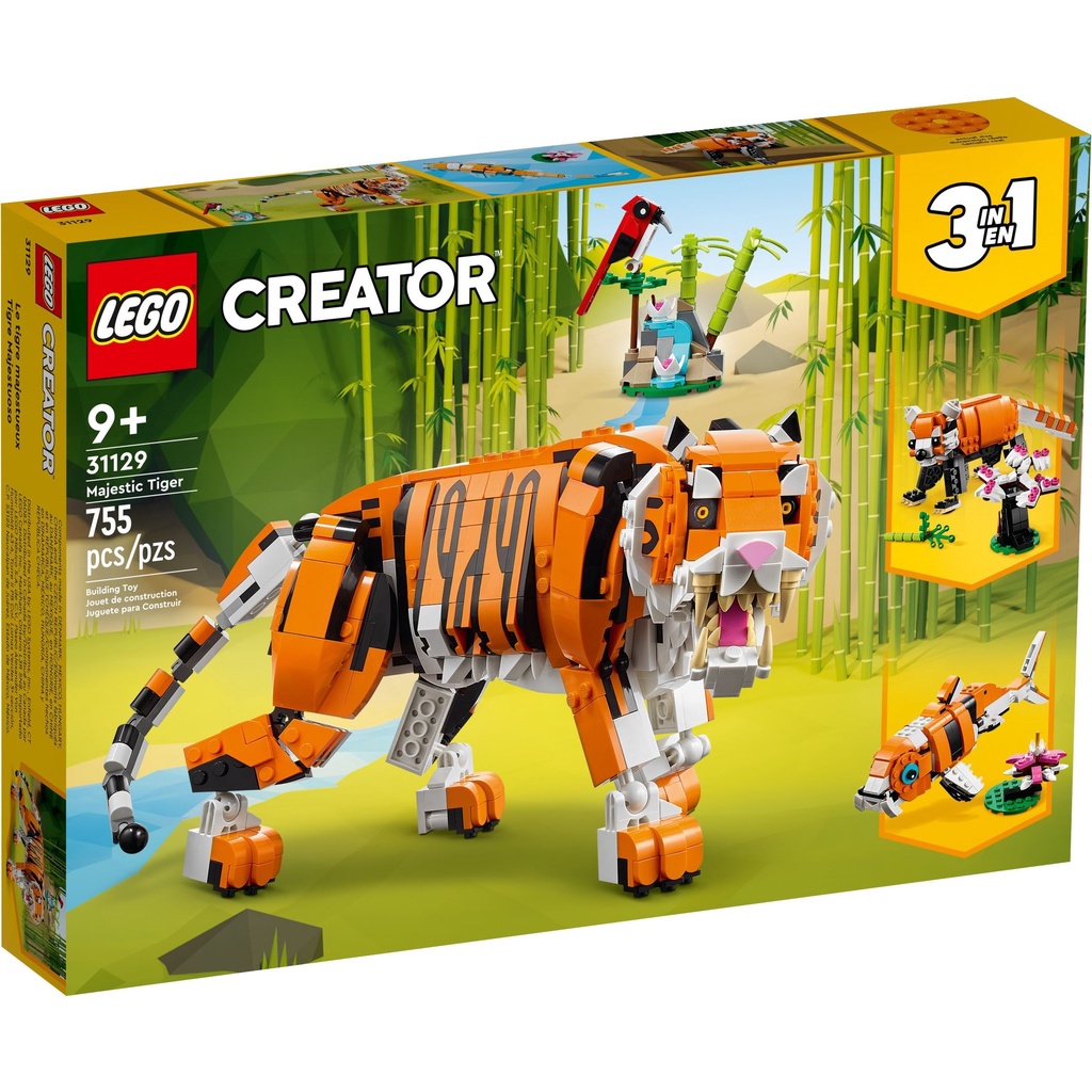 31129 lego creator 3in1 majestic tiger - cọp dũng mãnh đồ chơi xếp hình 3 trong 1