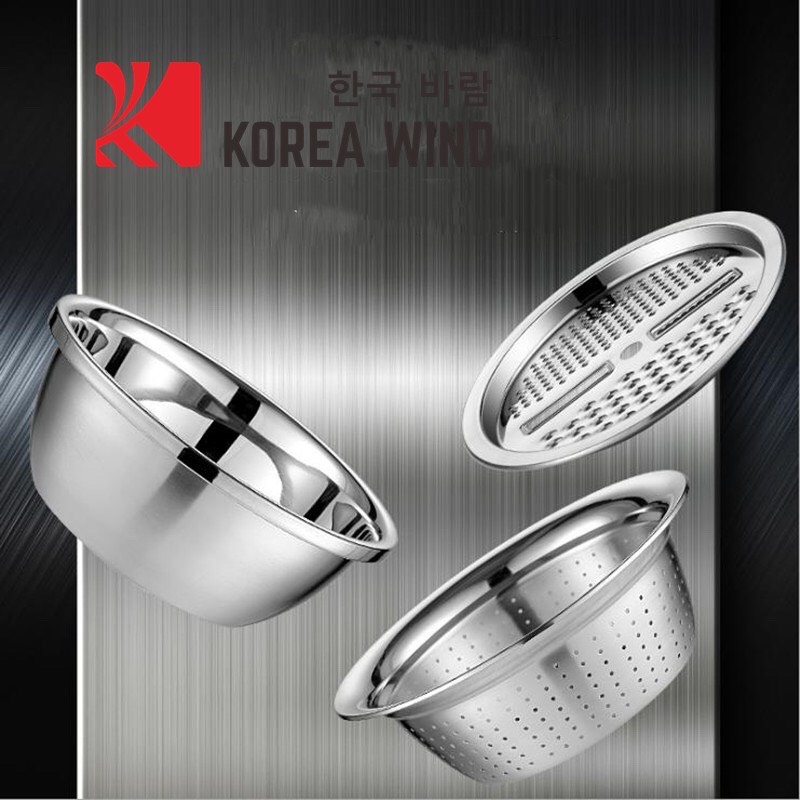 Bộ chậu rửa inox 304 đa năng 3 trong 1