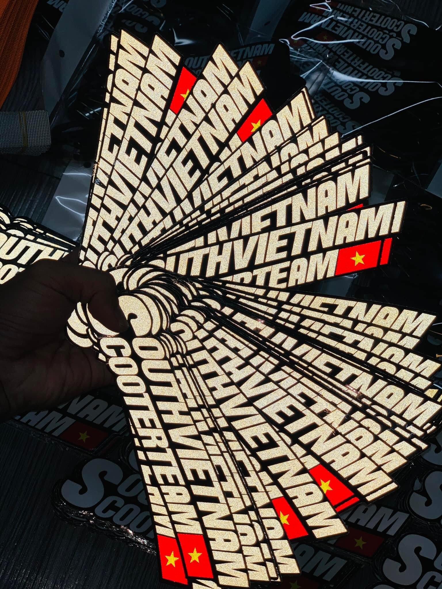 Cặp tem sticker southvietnam - decal phản quang