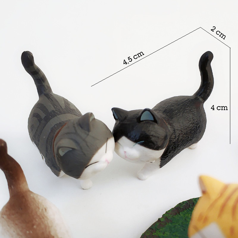 Bộ mô hình ban nhạc 5 con mèo trang trí để bàn phòng khách