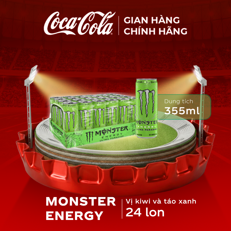 [SIÊU SALE ] Lốc 24 Lon Nước Tăng Lực Giải Khát Monster Energy Ultra Paradise 355ml/Lon Sale 5.5 Coca-Cola Chính Hãng_LD
