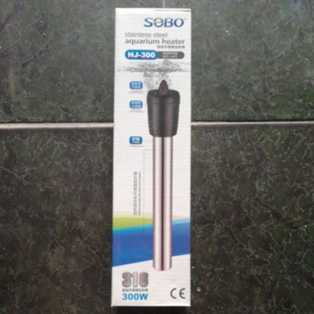 [HCM]Sưởi ấm hồ cá bằng inox SOBO 300W