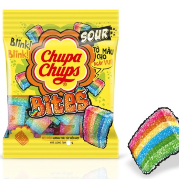 Kẹo Dẻo Chua Chua Mini Tubes và Bites 32 Gói 24gr