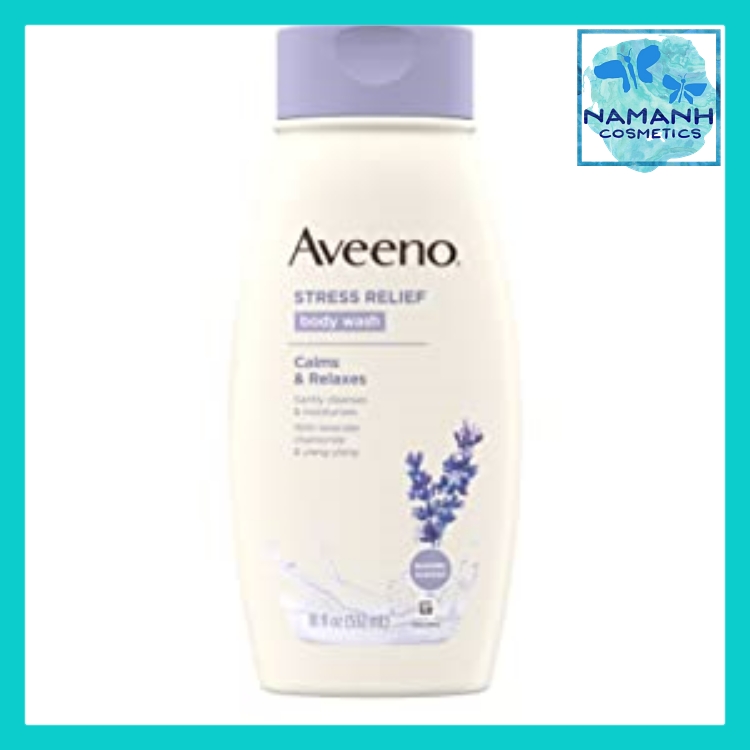 Sữa tắm làm dịu và giải tỏa stress cơ thể Aveeno Stress Relief Body Wash với lúa mạch, lavender tinh dầu hoa cúc và Ylang-Ylang 532ml