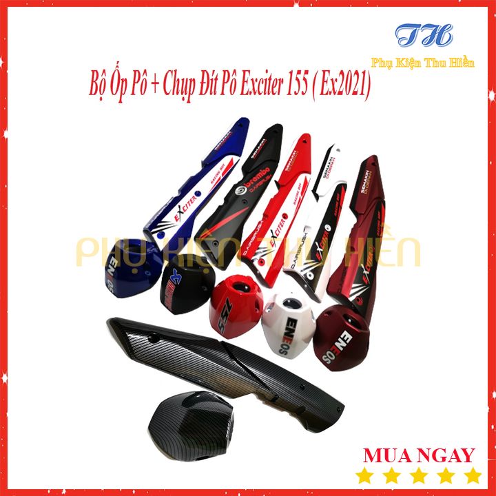 Combo bộ ốp pô + chụp đít pô exciter 155 siêu đẹp