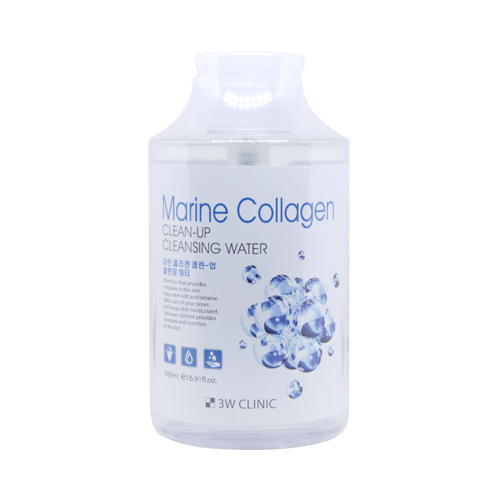 Nước tẩy trang 3w clinic marine collagen clean-up cleansing water 500ml