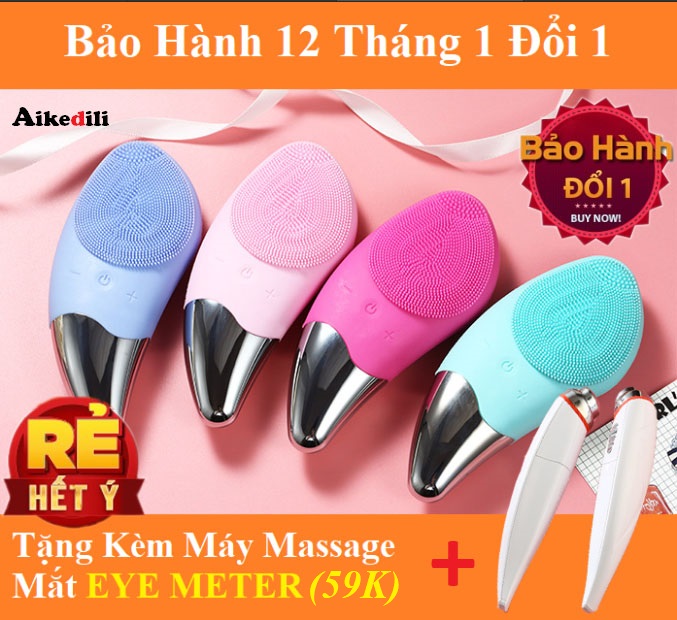 Máy rửa mặt aikedili sonic facial cleansing standard + quà tặng