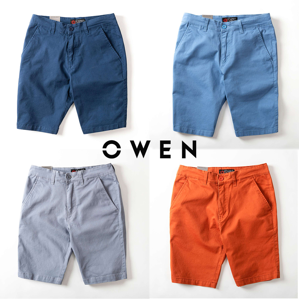 Quần short kaki Owen ( 7 màu) chất liệu vải cotton cao cấp, co giãn, trẻ trung, dáng slimfit năng động