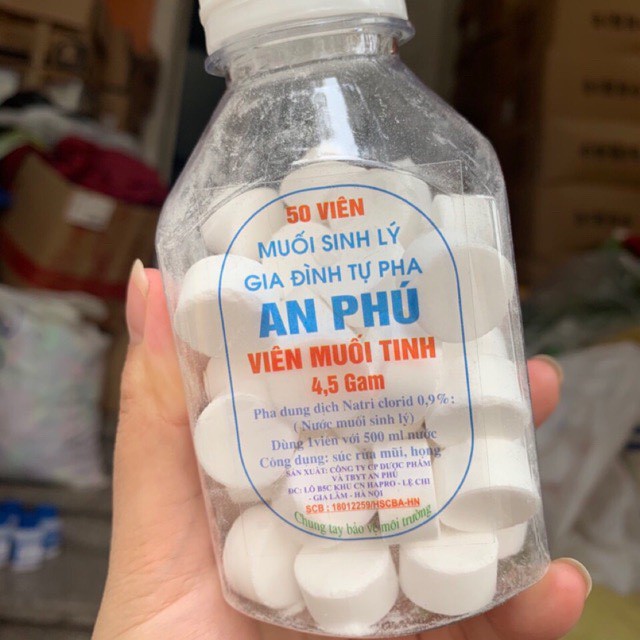 Viên Muối Tinh Nacl Pha Súc Miệng 50 Viên
