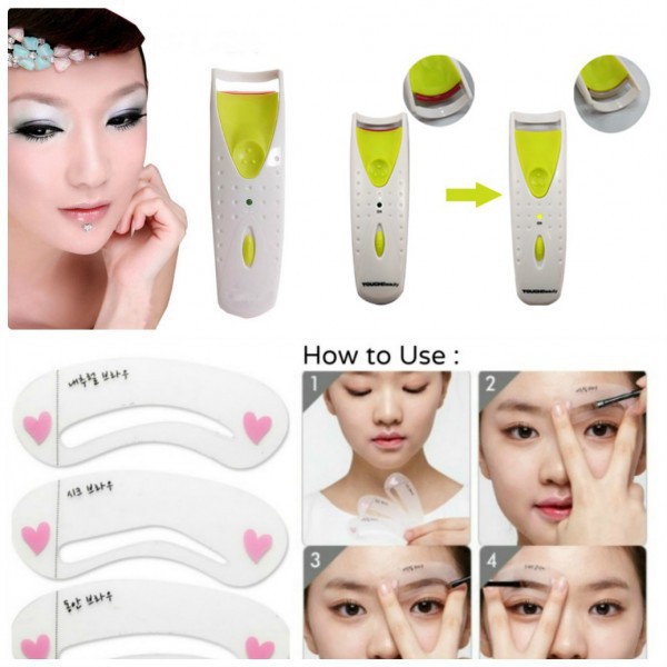 Combo máy bấm mi + Bộ 3 khung kẽ chân mày