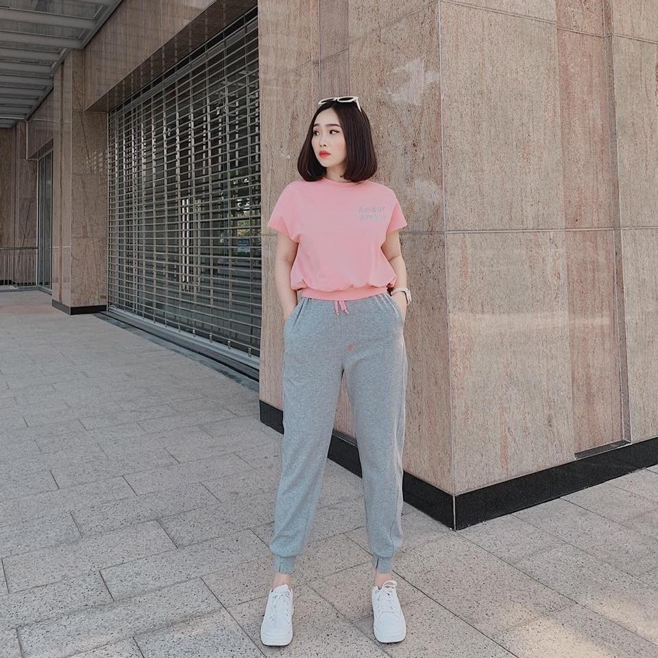 Sét bộ nữ quần dài áo tay con in chữ