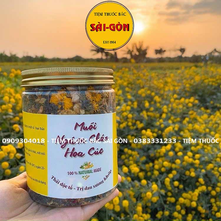 Sỉ 10 hộp muối ngâm chân hoa cúc hộp 500gram