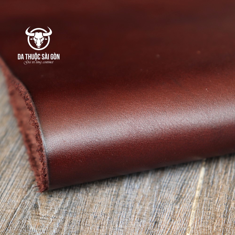 10 Pia (0.0m2) da bò pull mill cao cấp màu nâu đỏ thương hiệu Da Thuộc Sài Gòn - Mua da bò làm đồ handmade