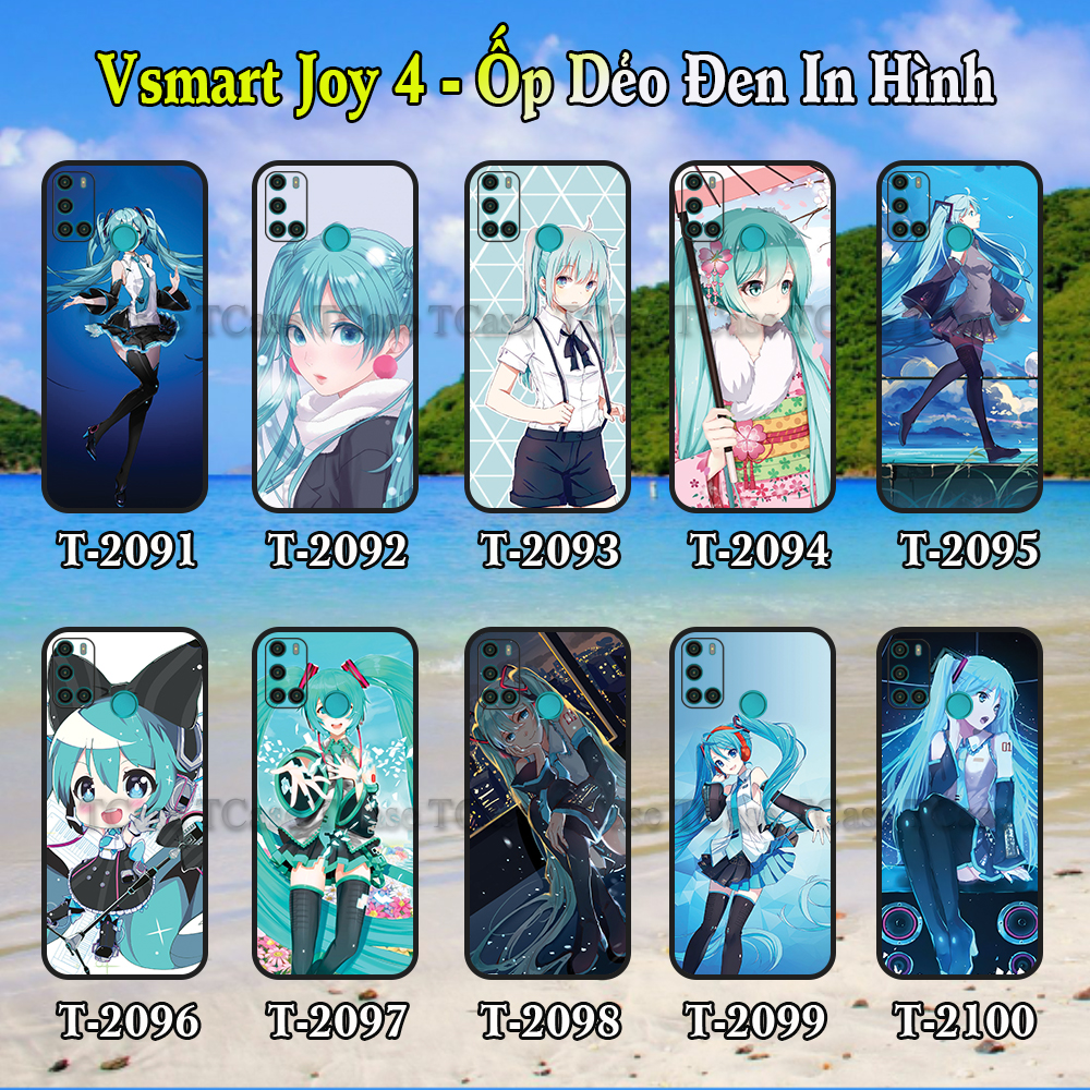 Ốp lưng Vsmart Joy 4 dẻo đen in hình Anime