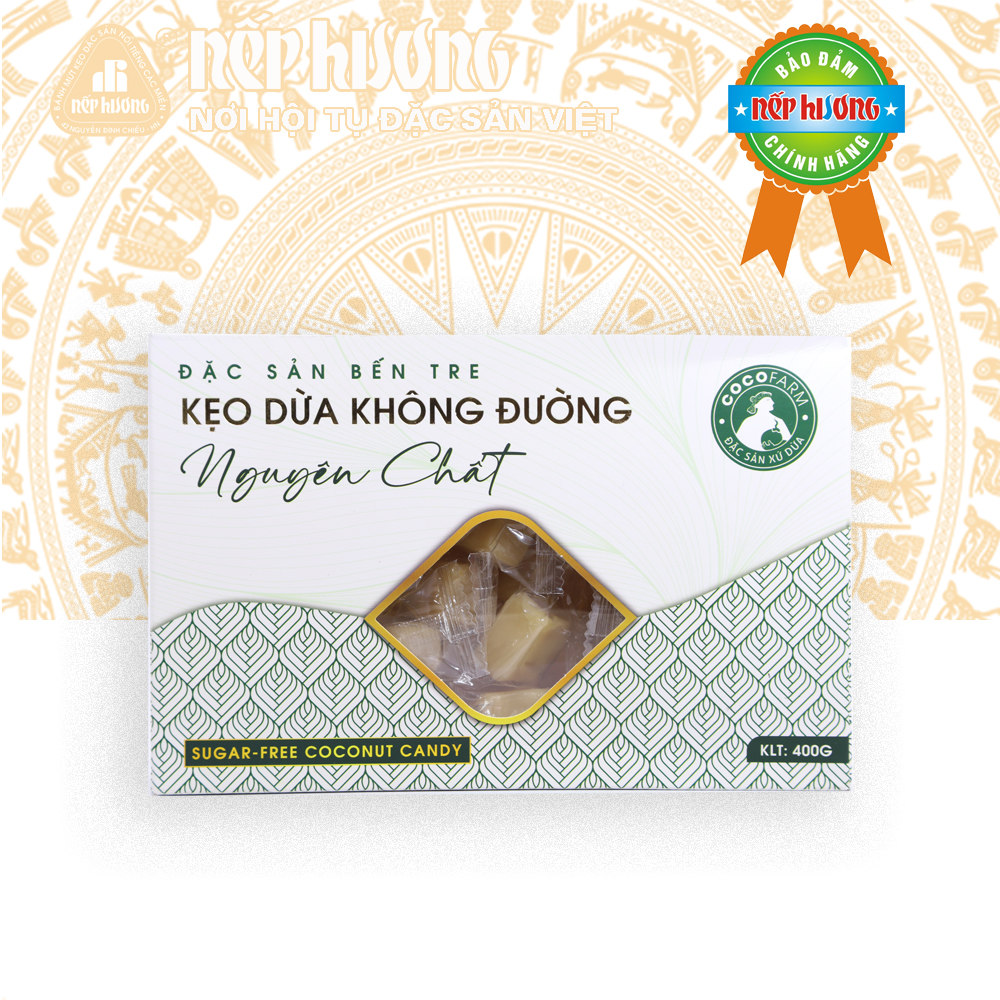 Kẹo dừa không đường – 400g – đặc sản bến tre