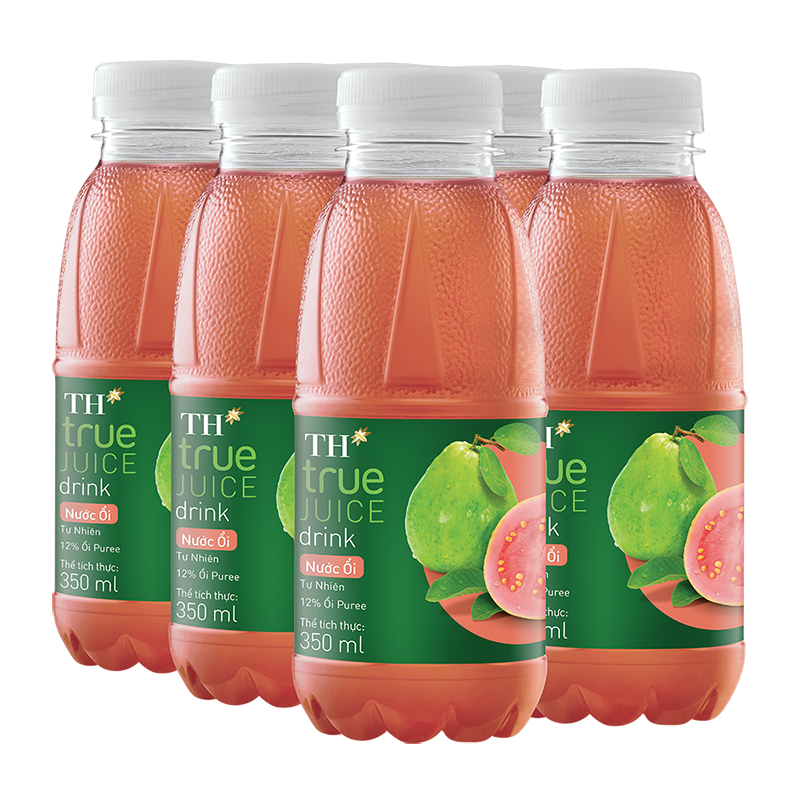 [HCM]Nước trái cây Ổi tự nhiên – TH TRUE JUICE DRINK- Lốc 06 chai 350ml