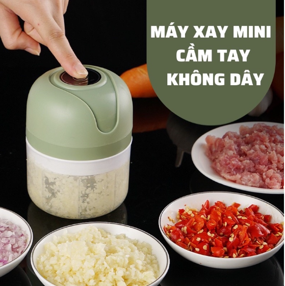 Máy xay tỏi ớt mini thế hệ mới , máy xay cầm tay, máy xay đa năng - máy xay tỏi ớt đa năng