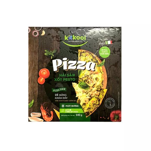 Pizza kitkool 140g ( hải sản xốt pesto/xúc xích phô mai/bò bằm phô mai)