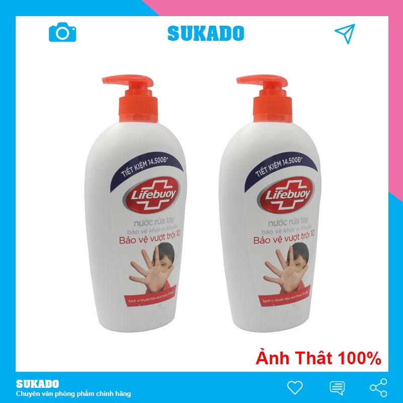 Nước rửa tay lifebouy diệt khuẩn 180ml, rửa tay sạch khuẩm 99% thiện phước