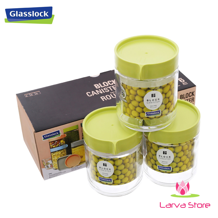 Bộ 3 hũ gia vị thủy tinh chịu lựcGlasslock IG784 400ml - Larva Store