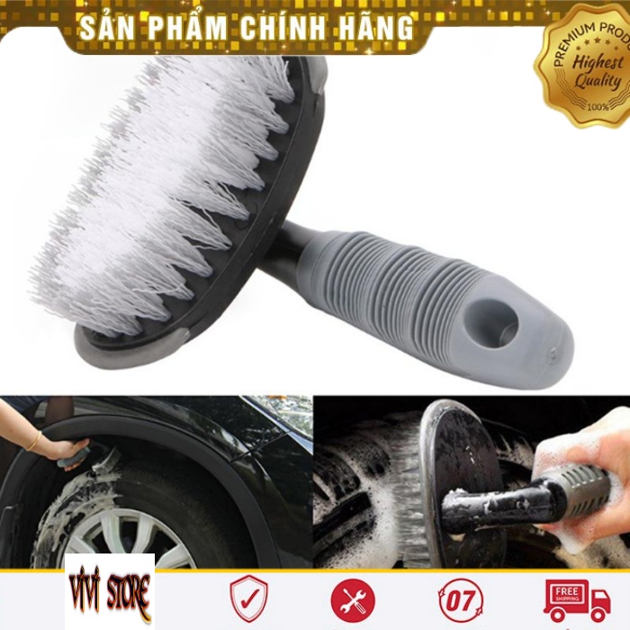 Bàn chải cọ rửa vành lốp bánh xe ô tô xe máy