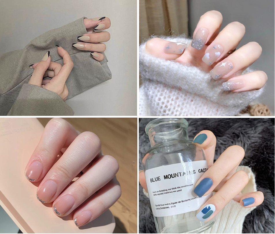 Bộ 24 móng giả /Kèm keo/ Móng tay giả làm nail đẹp [R161-180]