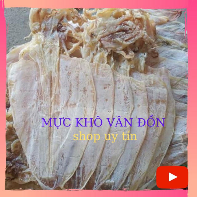 5 con mực câu khô vân đồn to bàn tay, y hình, cực ngon ngọt