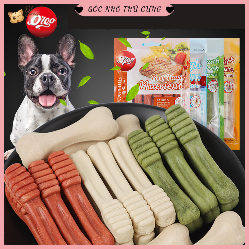 [Gói 6 chiếc] Xương bàn chải Orgo làm sạch răng, thơm miệng cho chó
