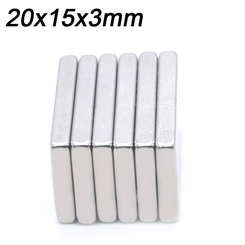 Nam châm hình chữ nhật kích thước 20x15x3mm set 10 viên, nam châm có lực hút mạnh