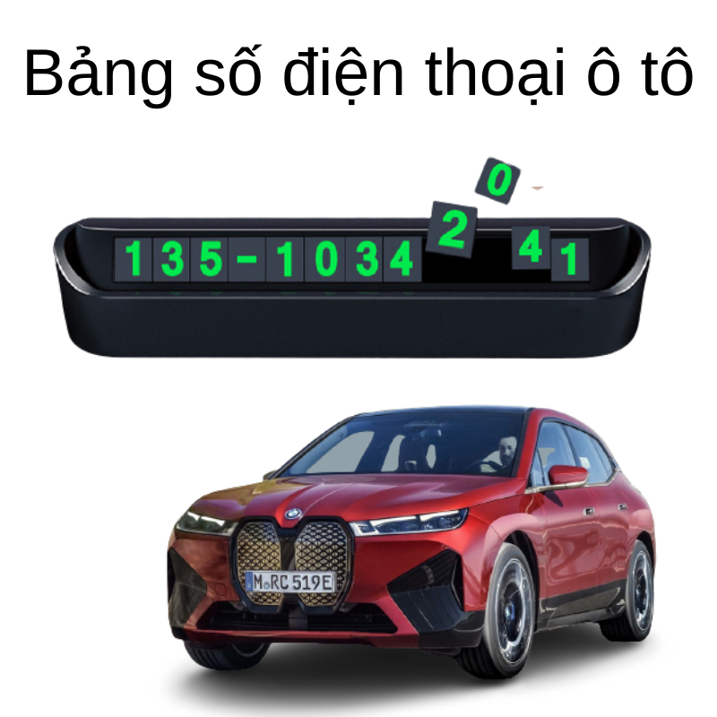 Bảng số điện thoại Ô tô để táp lô trước và sau xe, tiện lợi sang trọng an toàn khi đỗ xe bên đường