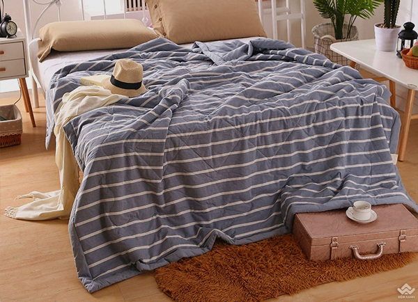 [ Hàng Hot ] Chăn Hè Thu Cotton Kẻ Sọc Muji Hàng Xuất Nhật, Mềm Mịn Siêu Thấm Hút Mồ Hôi Kích Thước 1m2 x 2m Siêu Chất Lượng