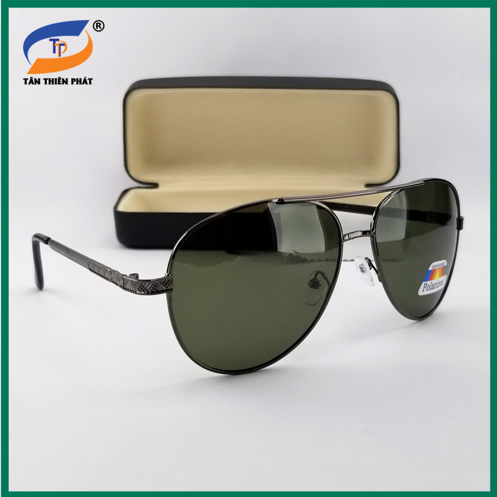 Mắt kính mát nam nữ Unisex tròng Polarized không vỡ- Tặng túi da đựng kính - Gọng kim loại chắc chắn - Kính mát thời trang nữ