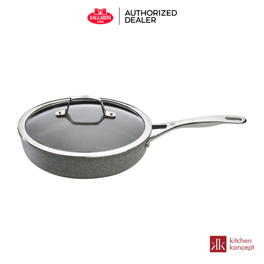 Ballarini - chảo nhôm chống dính nắp kính salina granititum - 28cm