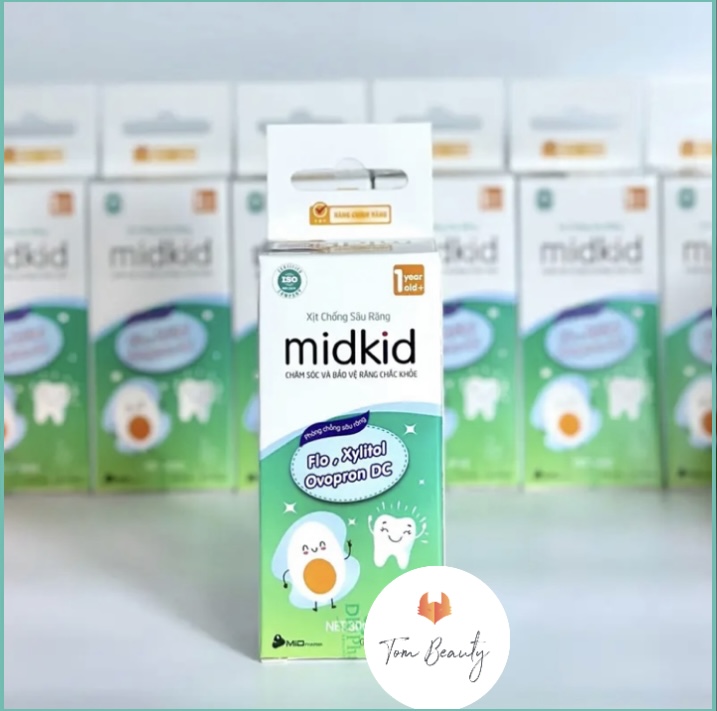 Xịt chống sâu răng midkid, xịt thơm miệng dành cho bé từ 1 tuổi vị nho