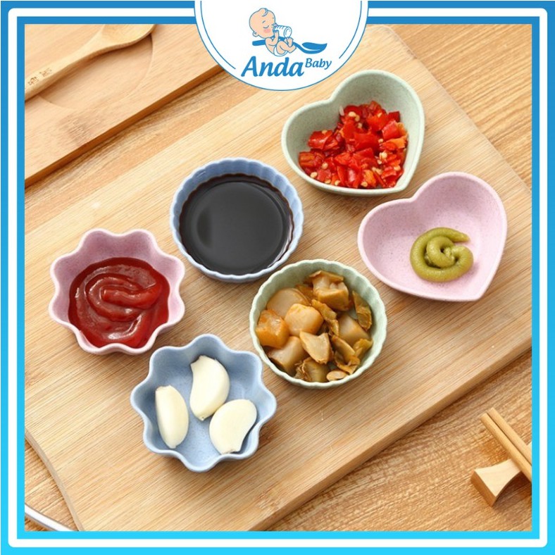 Bát Ăn DặmBát Đựng Nước Chấm Lúa Mạch Mini Cho Bé