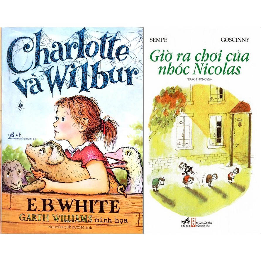 nguyetlinhbook Sách Xịn - Combo Charlotte Và Wilbur + Giờ Ra Chơi Của Nhóc Nicolas - Nhiều Tác Giả.