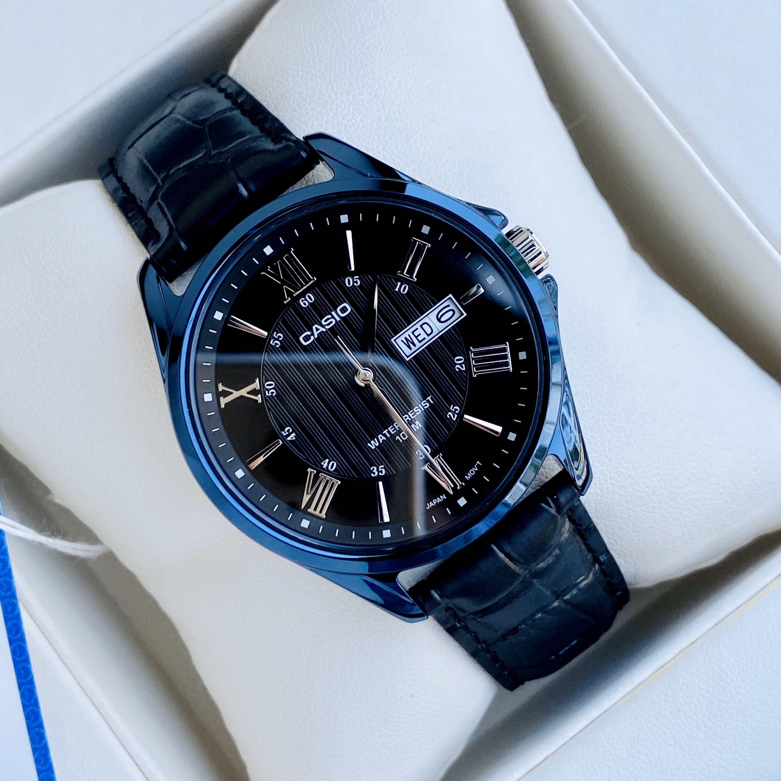 Đồng hồ nam dây da Casio MTP 1384BUL-1