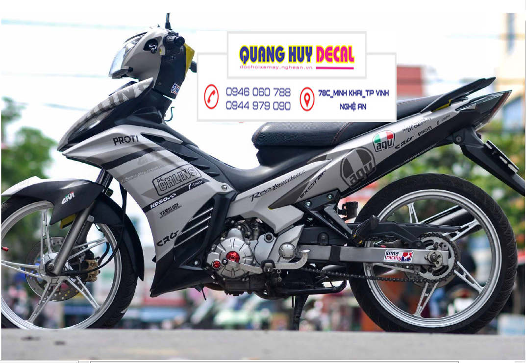 Yamaha Exciter 135 độ với bộ cánh phối 2 màu  trắng đen  đậm chất thể thao