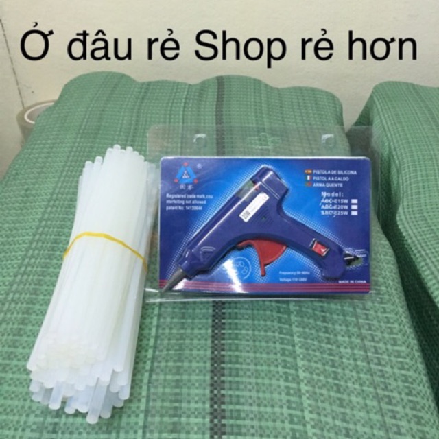 Combo 50 cây keo nến bé + 1 súng bắn keo bé