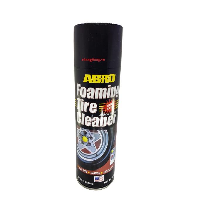 Chai Xịt Bóng Vỏ Xe ABRO Foaming Tire Cleaner 595g USA