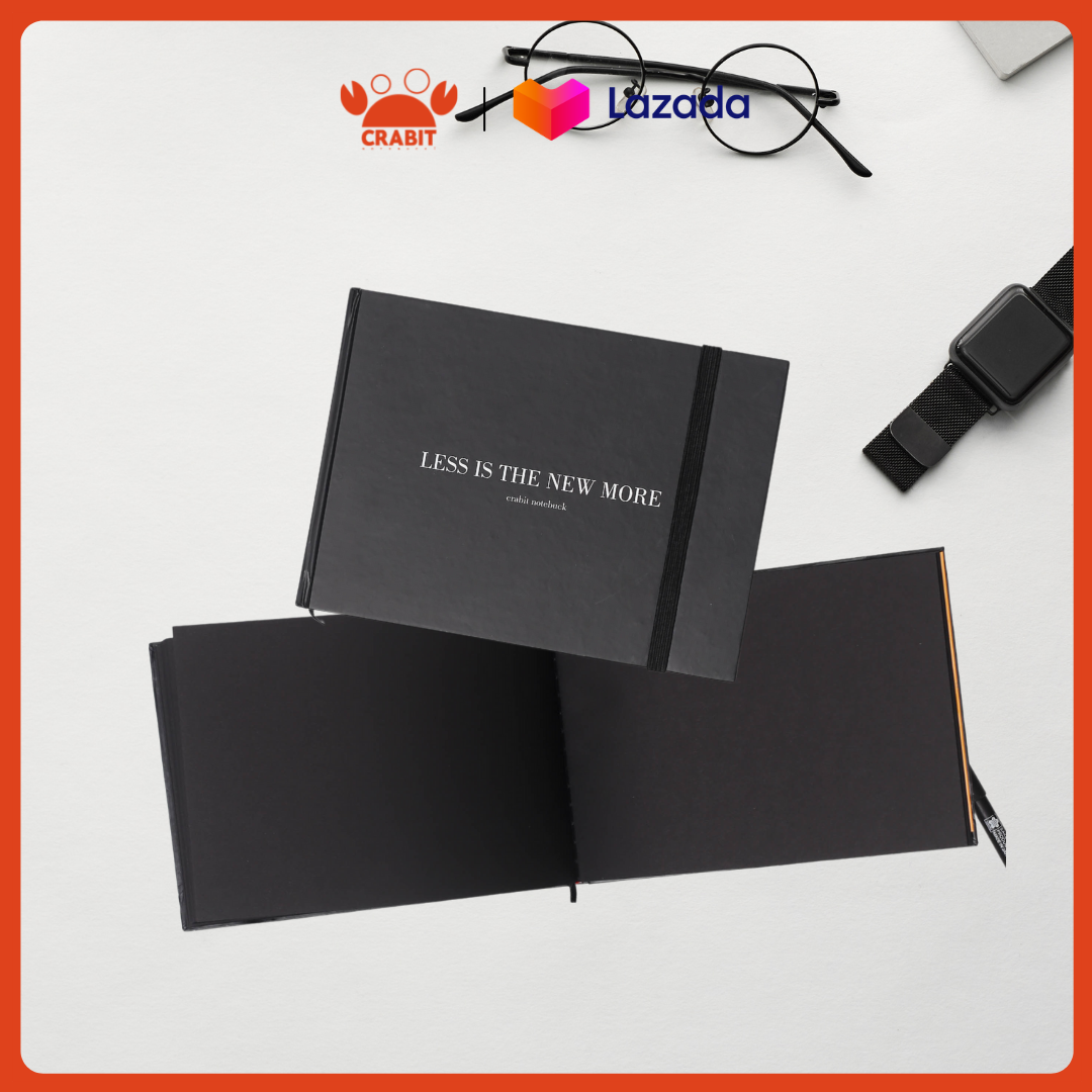 Sổ Giấy đen Crabit 130gsm trơn - Less is the new more