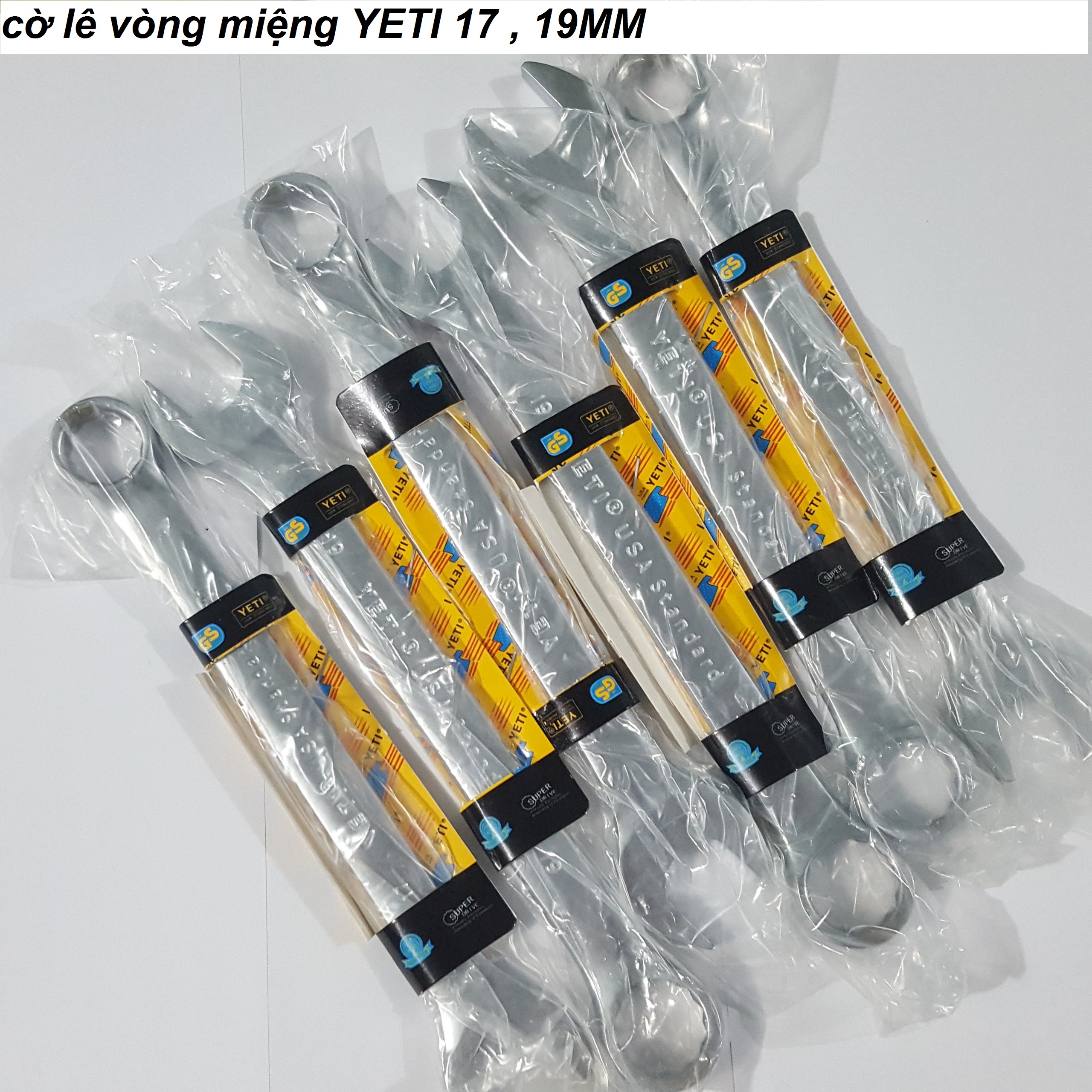 Cờ lê vòng miệng lẻ 17 hoặc 19 hoặc 21 yeti tiêu chuẩn mỹ